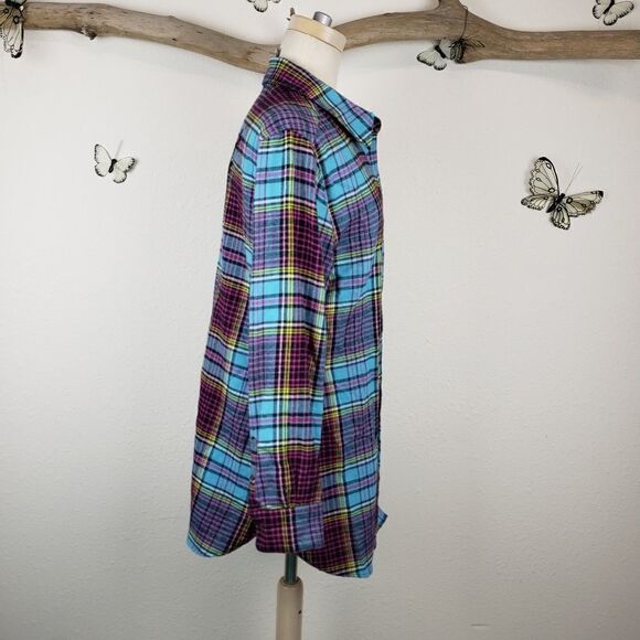 Soft surroundings Highland plaid top 27100 - Picture 6 of 7